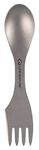 Lifeventure Superlight Titanium Spork with Serrated Cutting Edge | Ideal for Camping or Travel, Silver