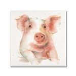 Trademark Fine Art WAP00606-C2424GG Farm Friends III by Lisa Audit 24x24" Canvas Wall Art