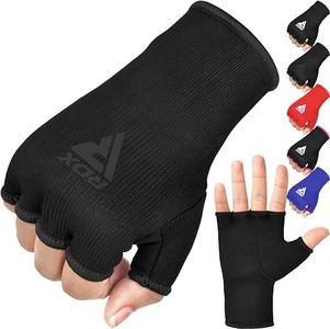 RDX Boxing Hand Wraps Inner Gloves Men Women, Half Finger Elasticated Bandages, Under Mitts Fist Protection, Muay Thai, Kickboxing, MMA, Martial Arts Speed Bag Punching Training