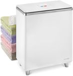 SereneLife Luxury Rectangle Towel Warmer - Spa & Bathroom Heater with Custom Fragrance, Auto Shut-Off, Fits 2 Large Towels, Blankets, Bathrobes, PJ's - Perfect Gift for Him & Her (Silver)