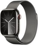 Apple Watch Series 9 [GPS + Cellular 41-mm] Smartwatch with Stainless Steel Case with Graphite Milanese Loop One Size