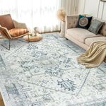 Homcomoda Area Rug 6x9 Washable Boho Living Room Rug Print Large Rug Indoor Soft Distressed Carpet Accent Thin Rug for Bedroom Dining Room Office