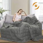 MAPLE DOWN Weighted Blanket for Adult 20 lbs Heavy Blanket, King Size, 7-Layer Cooling Weighted Blanket, 100% Cotton with Glass Beads, Body Weight Between 180lbs - 210 lbs(Light Gray)