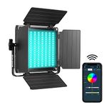 GVM RGB LED Video Light, 800D Photography Lighting with APP Control, Video Light for YouTube Outdoor Studio, Led Panel Video Light (Not Include Stand)