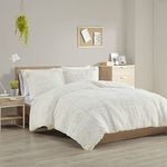 Intelligent Design Modern Casual Ultra Soft All Season Fluffy Bedding with Matching Sham, Polyester, Ivory, California-King