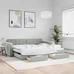 vidaXL Velvet Daybed with Trundle a