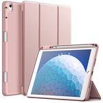 JETech Case for iPad Air 3 (10.5-Inch 2019, 3rd Generation) and iPad Pro 10.5 with Pencil Holder, Slim Tablet Cover with Soft TPU Back, Auto Wake/Sleep (Rose Gold)