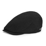 Faletony Flat Cap Newsboy Hat Men's Flat Ivy Gatsby Hat Winter Spring Autumn Driving Cabbie Hunting Cap Black