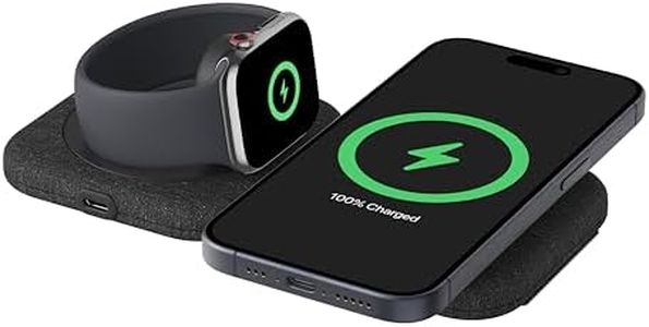 Belkin MagSafe Charger Compatible 2-in-1 Magnetic Charging Travel Pad 15W - BoostCharge Pro Foldable Qi2-Certified Wireless Charger, MagSafe-Compatible Charger for iPhone 15, Apple Watch 9, AirPods