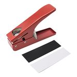 Guitar Pick Punch Maker WorthPlanet DIY Guitar Pick Cutter Professional Top Hole Puncher Tool with 2Pcs Strips Sheets Suitable for All Kinds of Materials as ABS PVC and Gift Cards W090002 (Red)