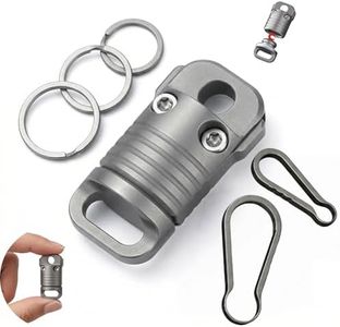 FQJOYL Titanium Quick Release Keychain, Magnetic Key Ring for Car Keys