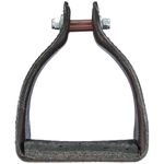 1" Leather Covered Padded Endurance Stirrups with 4 1/2" Tread