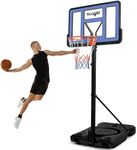 Yes4All Portable Basketball Hoop Outdoor, 3.8-10Ft Basketball Goal Adjustable for Kid/Teen/Adult Practicing Indoor & Outdoor