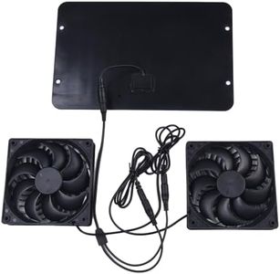 SMZhomeone Solar Powered Fan 12V 10W Waterproof Dual Extractor Fan for Camping Caravan Yacht Greenhouse Dog House Chicken House Fan