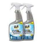 CLR Mold & Mildew Clear, Bleach-Free Stain Remover Spray | Works on Fabric, Wood, Fiberglass, Concrete, Brick, Painted Walls, Glass, and More | EPA Safer Choice (2 Pack, 32 Ounce)