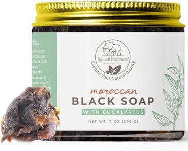 Natural Elephant Moroccan Black Soap With Eucalyptus Essential Oil 200g (210ml)
