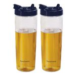 Frenchware Oil Dispenser 1 Litre (Pack of 2, Blue, 1 Litre Each) Ideal for Storing & Pouring Liquids, Refined Oils, Olive Oil, Vinegar, Soy, BPA-Free, Food Grade Material