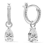 Peora American Diamond Studded Silver Plated Drop Earrings Fashion Stylish Jewellry Gift For Girls & Women (PX8E81)