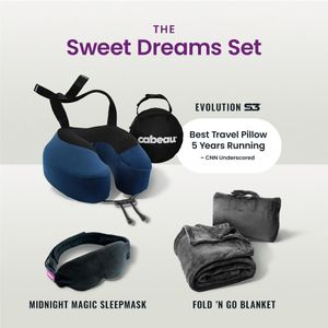Cabeau Evolution S3 Travel Pillow – Indigo Memory Foam Neck Support