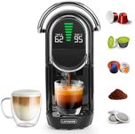Magician1 Mini Coffee Maker for Nespresso Original, Dolce Gusto, Lavazza Blue, ESE Pods, 19-Bar Espresso Machine for Grounds, Coffee Machine with adjustable Temp & Cup Size, 21oz Reservoir