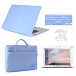 iCasso Compatible with MacBook Pro 16 Inch Case 2019 Release Model A2141 Bundle 5 in 1, Hard Plastic Case, Sleeve, Screen Protector, Keyboard Cover & Dust Plug Compatible MacBook Pro 16'' - Blue