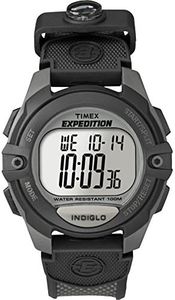 Timex Men's Expedition Digital CAT5 41mm Watch, Black/Digital Gray/Gray, Expedition Digital CAT5 41mm