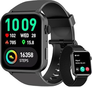 Blackview Reloj Inteligente Hombre Mujer, 1.85" Smartwatch con Llamadas Bluetooth, Oxímetro(SpO2)/Pulsómetro/Monitor de Sueño/Podómetro, 100+ Modos Deportivos Pulsera Actividad para Android iOS