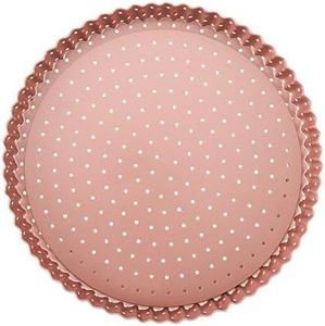 Wiltshire Perforated Quiche and Tart Pan, 24 cm Diameter, Rose Gold