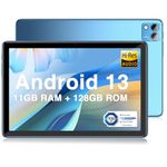 DOOGEE T10S Tablet Android 13 【2023】, 11 GB + 128 GB (TF 1TB) 10.1 Inch, Unisoc T606 Tablet, Touchscreen, 8.4 mm Ultra-Thin 6600 mAh, 8 MP + 5 MP Widevine L1 Tablet, Dual 4G LTE / 5G WiFi