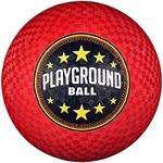 Franklin Sports Playground Balls - Rubber Kickballs and Playground Balls For Kids - Great for Dodgeball, Kickball, and Schoolyard Games – 8.5” Diameter, Red Pack of 1