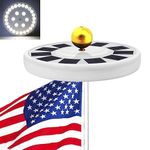 Elocupwe Solar Flagpole Light, 30 LED Flag Light Solar Light, Pole Light for Most 15 to 25 ft Flag Cover Waterproof Solar