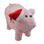 Sienna R640491D LED Lighted Pig Christmas Outdoor Decoration, Pink and Red