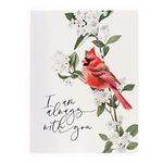 P. Graham Dunn Always With You Cardinal Floral 15.75 x 12 Canvas Art Sign