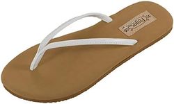 Flojos Women's Fiesta Flat, White/T