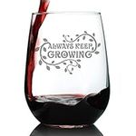 Keep Growing - Stemless Wine Glass 