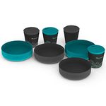 Sea to Summit Delta Light 4-Person Camp Dinnerware Set, Titanium Grey