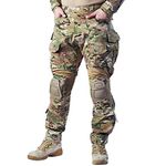 IDOGEAR G3 Combat Pants Multi-camo Men Pants with Knee Pads Airsoft Hunting Military Paintball Tactical Camo Trousers (Multi-camo, XX-Large(38W x 33L))