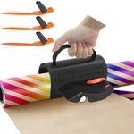 Gift Wrapping Paper Roll Cutter with Handle, Make Cutting Easily Safely and Efficient Straight Sliding Trimmer Tool for Birthday Thanksgiving Christmas Wedding Baby Shower, Slicer Dispenser Tool