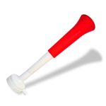 FUN FAN LINE - Pack x3 Plastic Trumpets/Vuvuzela stadium horn for sports events. Football fan trumpet. Noisy air horn for cheerleading and celebration. Premier league colours. (Poland)