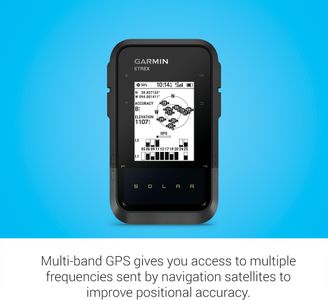 Garmin eTrex Solar Outdoor GPS Handheld – Solar Powered, Multi-GNSS, 2.2" Screen