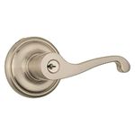 Brinks Push Pull Rotate Door Locks Glenshaw Entry Lever, Satin Nickel, 23014-119