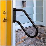 SDNBHT Handrail for Outdoor Steps 18.5' Safety Grab Bar for Stairs 304SS Wall Mounted Stair Railing U Shaped Handrail 1.25" Tube Hand Railing for Garage Entry Steps Stair Interior or Exterior Stairway