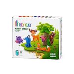 HEY CLAY Forest Animals Set - Colourful Modeling Air Dry Clay for Kids - Air Dry Clay Kit 15 cans and sculpting tools with Fun Interactive Instructions App