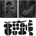 CupHolderHero fits Jeep Compass Accessories 2018-2021 Premium Custom Interior Non-Slip Anti Dust Cup Holder Inserts, Center Console Liner Mats, Door Pocket Liners 21pc Set (Gray Trim)