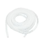 Copapa 12M 39 Ft PE Clear White Polyethylene Spiral Wire Wrap Tube PC Manage Cable 12mm 0.47'' for Computer Cable, Car Cable (Dia 12MM-Length12M, White)