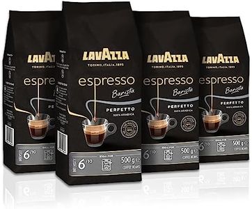 Lavazza, Espresso Barista Perfetto, 2 Kg, Roasted Coffee Beans, Ideal for Espresso or Superautomatic Coffee Machines, with Floral Aromatic Notes, 100% Arabica, Intensity 6/10, Medium Roasting, 4x500g