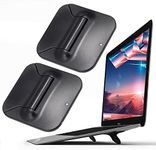 Portable Laptop Stand, Mini Computer Keyboard Riser Stand, Hidden Ergonomic Laptop Holder Stand Riser, Foldable Tablet Pad Phone Stand Lap Cooler for MacBook, Air, Pro, Lenovo, HP More (2PCS) (Black)