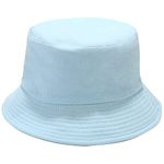 Malaxlx Light Blue Bucket Hat for Women Men, Summer Travel Beach Outdoor Sun Hat Reversible Double-Side-Wear