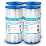 Membrane Solutions 50 Micron Pleated Water Filter Home 10"x4.5" Whole House Heavy Duty Sediment Replacement Cartridge Compatible with ECP10-1,ECP20-BB,R50-BBSA,FXHSC,CB1-SED10-BB (4 Pack)