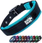 Black Rhino - The Comfort Collar Ultra Soft Neoprene Padded Dog Collar for All Breeds, Dog Collars for Large Dogs - Heavy Duty Adjustable Reflective Weatherproof (Small, Sport Blue/Bl)